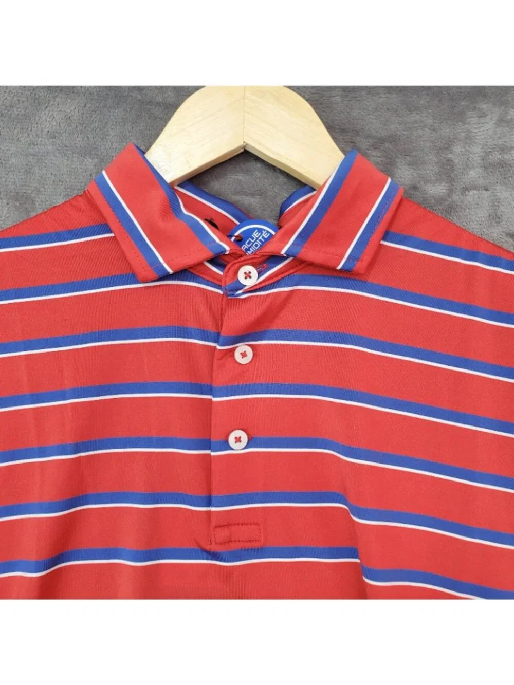 Ralph Lauren RLX Mens Striped Golf Polo Shirt Red Blue $98 Resort Summer Office